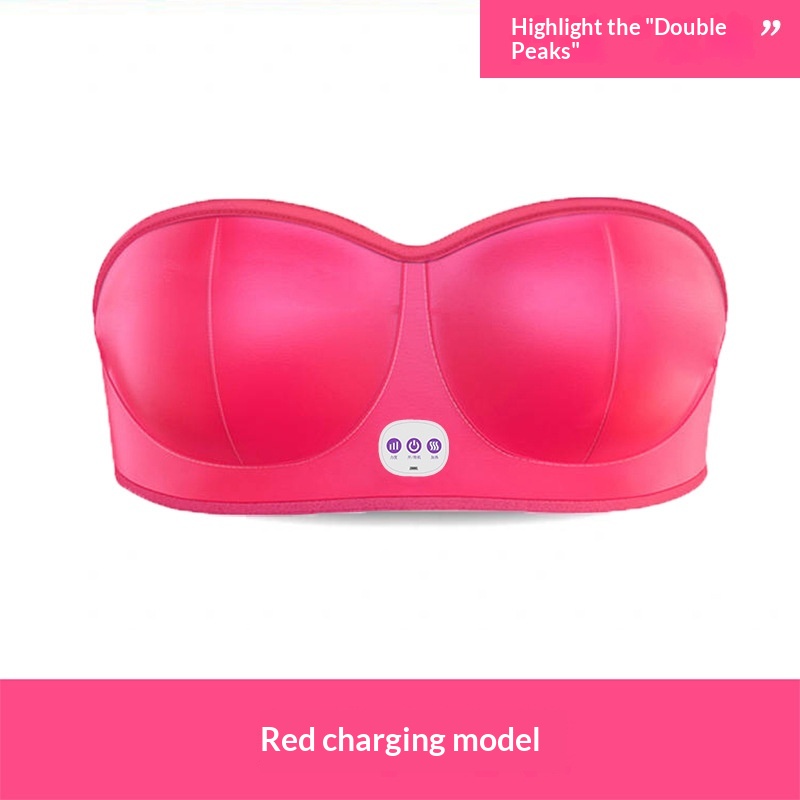 Electric Wireless Charging Vibrating Heating Breast Massager For Breast Care And Unblocking
