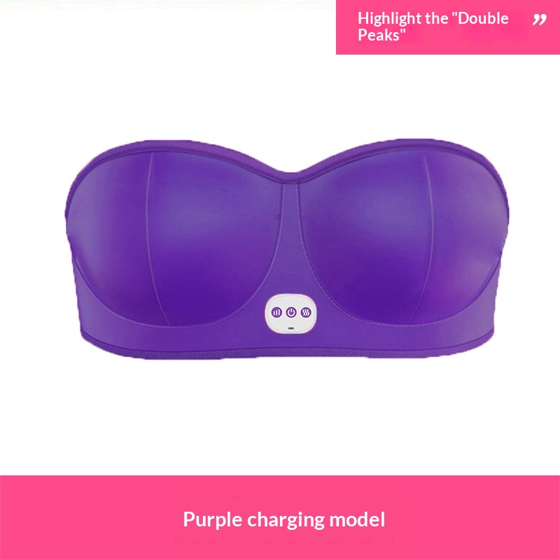 Electric Wireless Charging Vibrating Heating Breast Massager For Breast Care And Unblocking