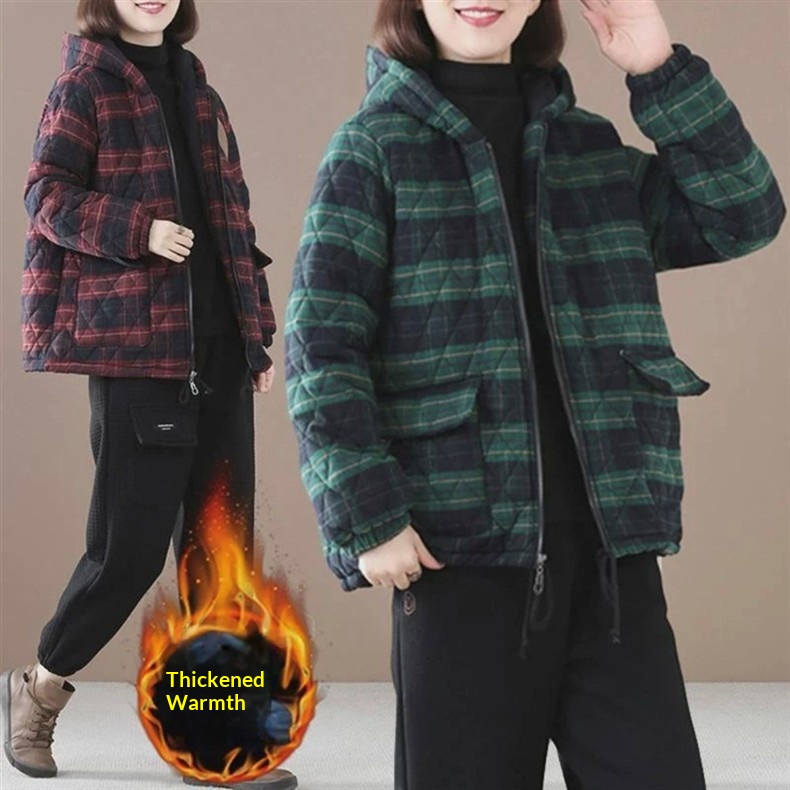 Short Cotton-padded Coat In Plaid For Fall And Winter 3c9a1ffe 6c14 4393 Aef2 Dda7183e76f0 Trans