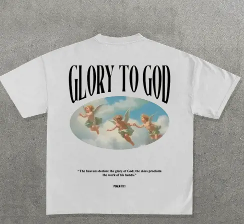 Child Of God Ndy Gothic Letter Pattern Oversized T-Shirt Men