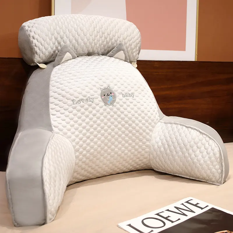 Summer Latex Ice Silk Cool Cartoon Lumbar Support Pillow Office Classroom Sitting For A Long Time