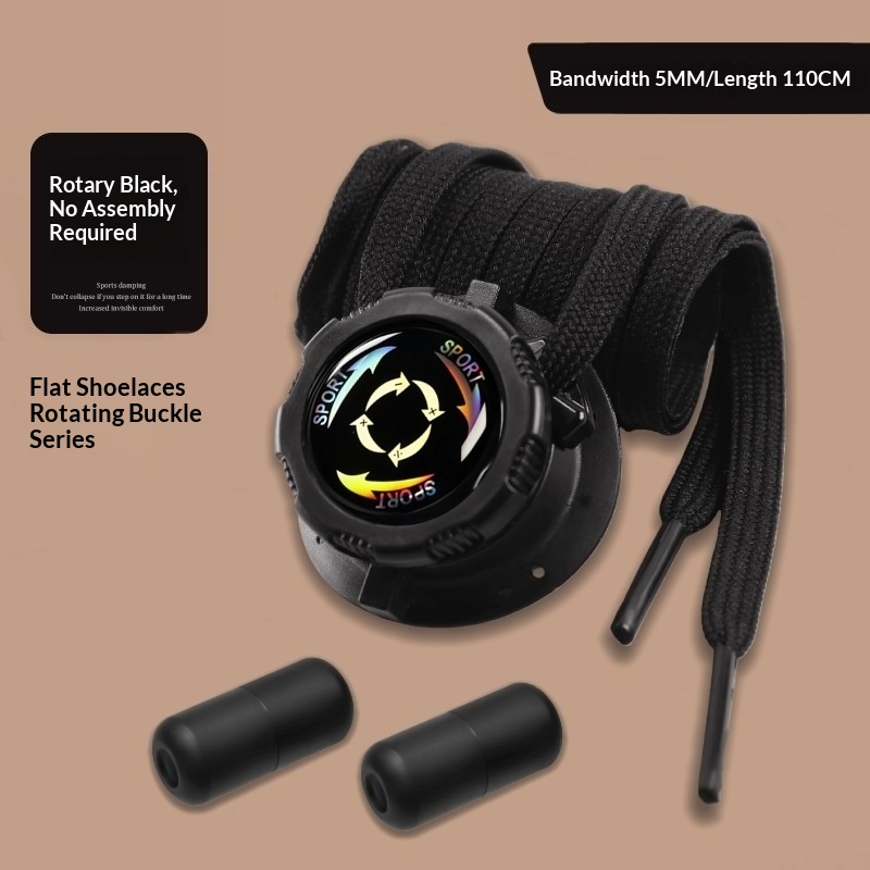 Rotating Button Shoelaces For Lazy People No Need To Tie Shoe Buckle Fastener