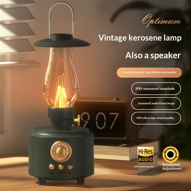 Retro Kerosene Bluetooth Speaker With A Night Light