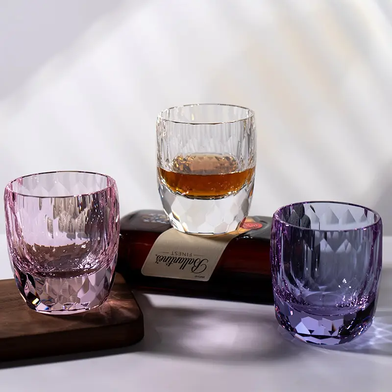 Household Crystal Cup With K9 Crystal Inlaid Diamonds