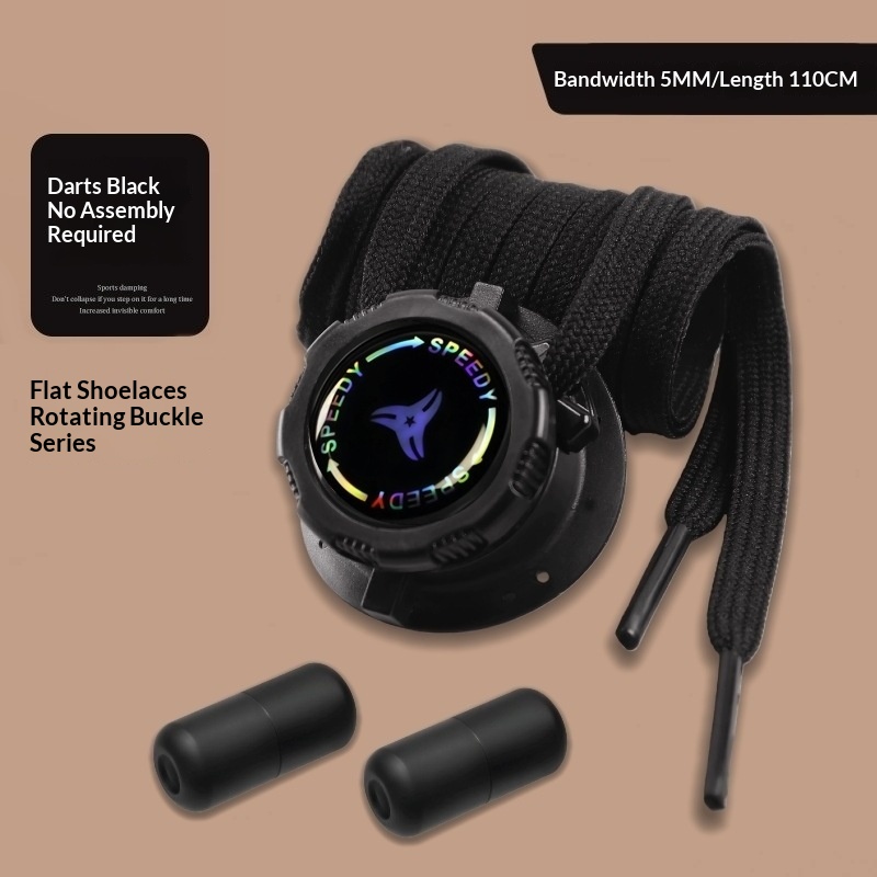 Rotating Button Shoelaces For Lazy People No Need To Tie Shoe Buckle Fastener