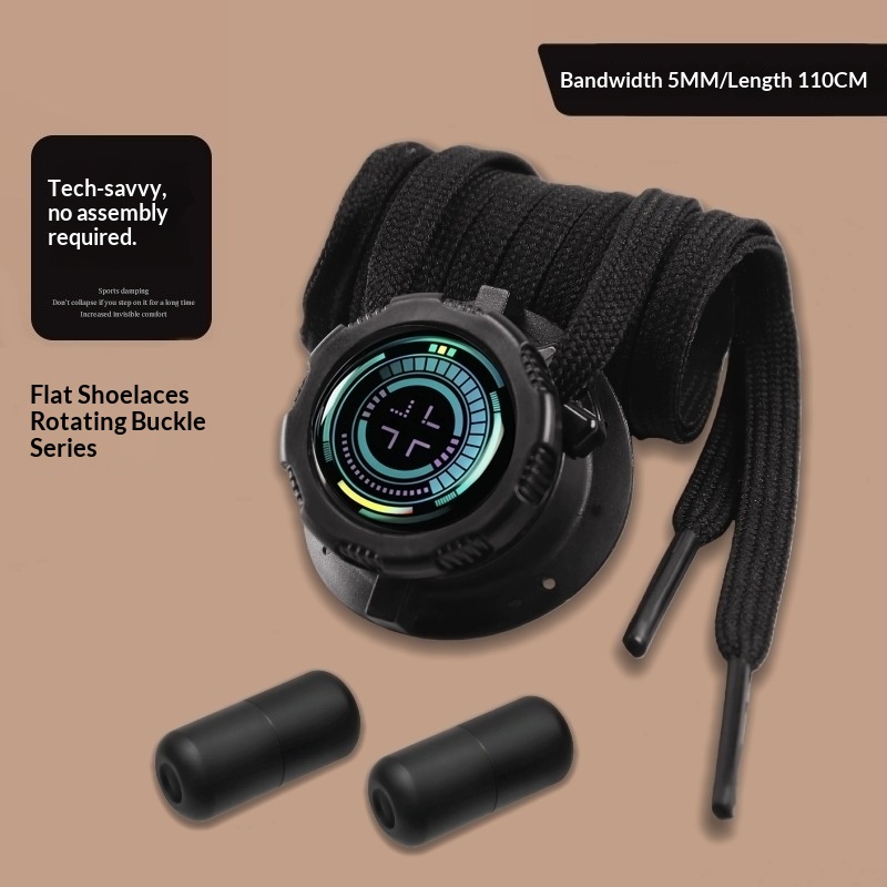 Rotating Button Shoelaces For Lazy People No Need To Tie Shoe Buckle Fastener
