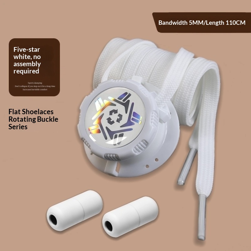 Rotating Button Shoelaces For Lazy People No Need To Tie Shoe Buckle Fastener