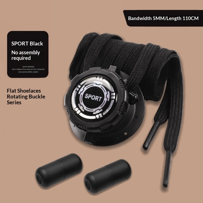 Rotating Button Shoelaces For Lazy People No Need To Tie Shoe Buckle Fastener