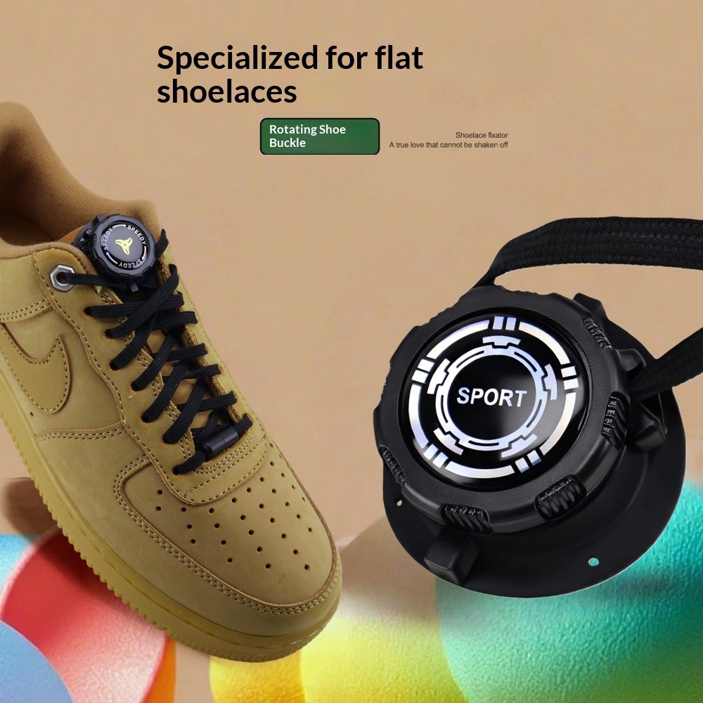 Rotating Button Shoelaces For Lazy People No Need To Tie Shoe Buckle Fastener