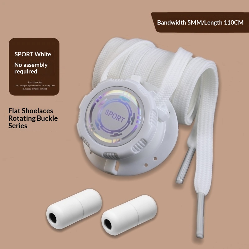 Rotating Button Shoelaces For Lazy People No Need To Tie Shoe Buckle Fastener