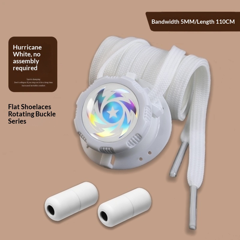 Rotating Button Shoelaces For Lazy People No Need To Tie Shoe Buckle Fastener
