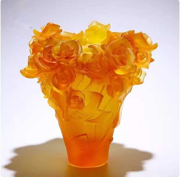 Light-luxury Rose Vase For Living Roomsartistic Floral Arrangement Decor