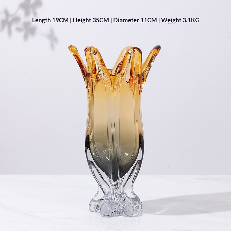 High-end Flower Vase And Fruit Bowl Storage Set With Crystal Glass Vases