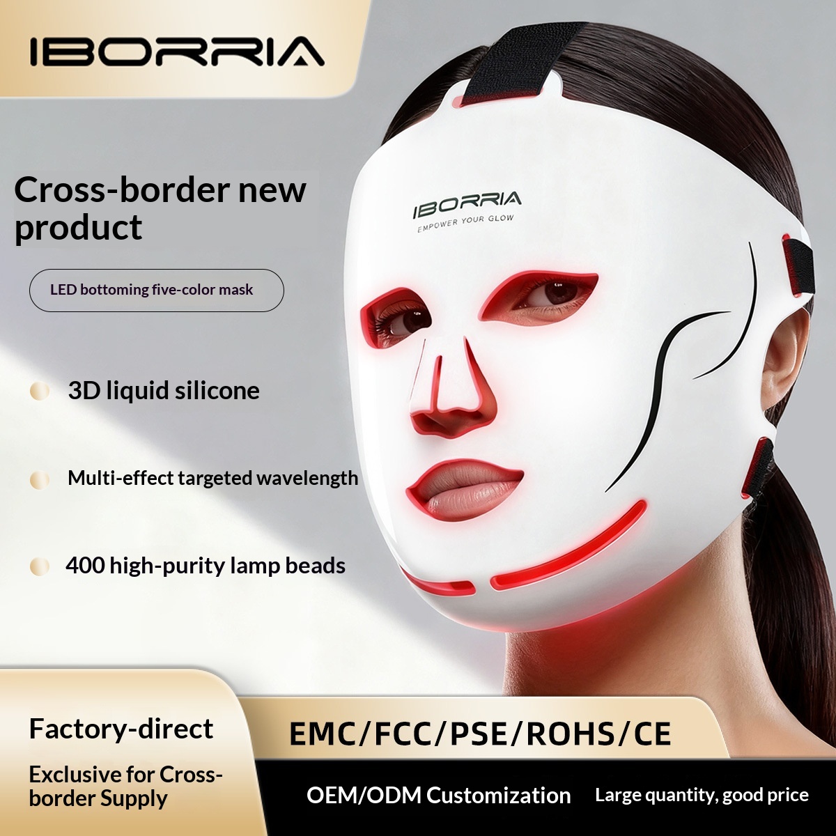 Silicone LED Red Light Photon Skin Rejuvenation Phototherapy Facial Beauty Device