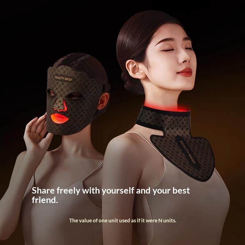 Red Light LED Facial Photon Rejuvenation Device With Silicone Beauty Mask