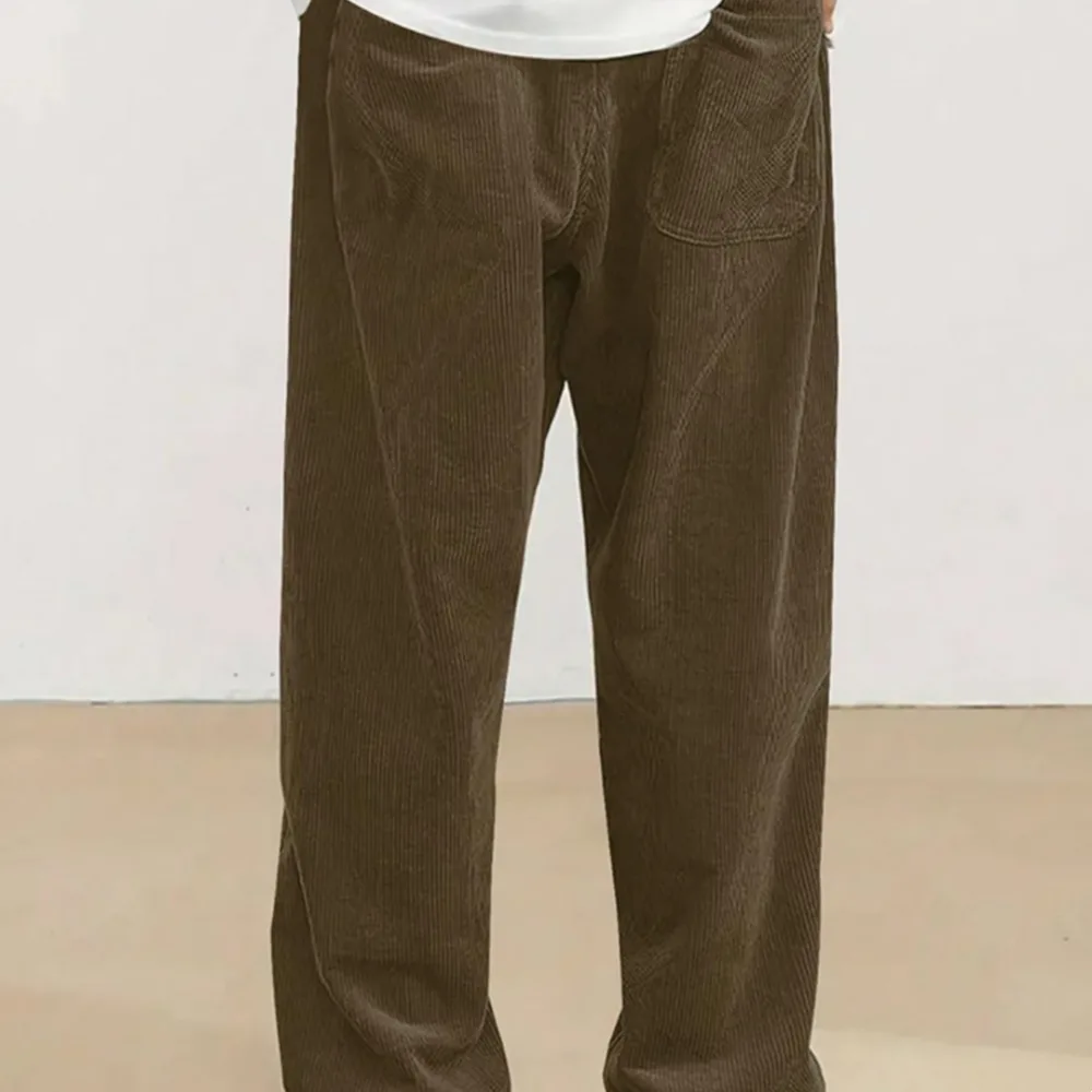 Men Loose-Fit Drawstring Pocket Trousers