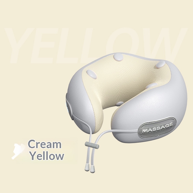 U-shaped Massage Pillow With Heating Function For Neck Care Rechargeable