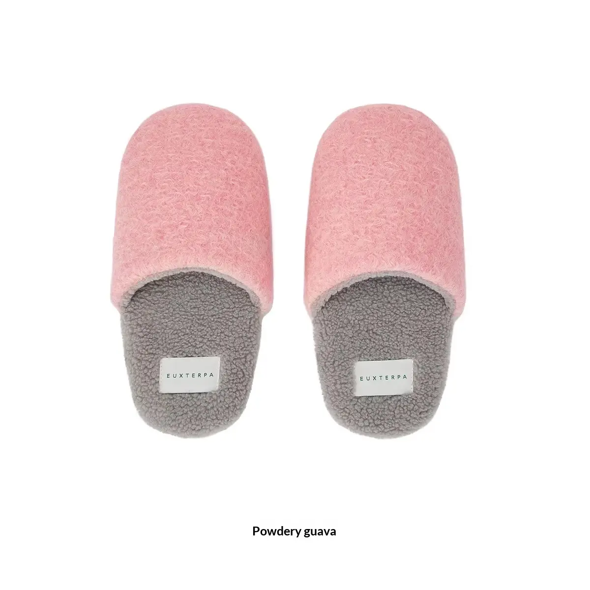 Woolen Color-blocked Home Floor Slippers Indoor Silent Non-slip Warm Cotton Slippers