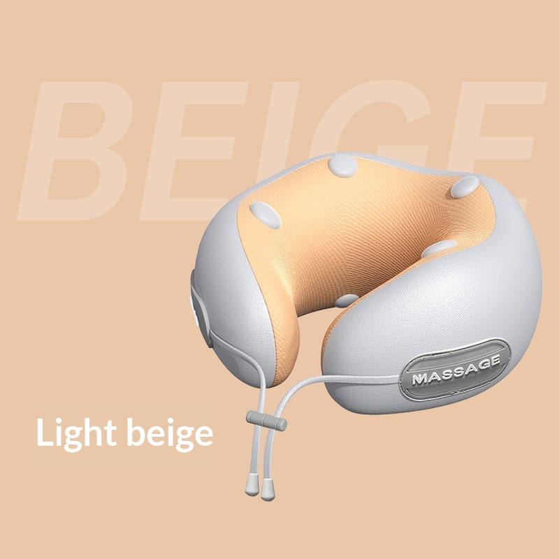 U-shaped Massage Pillow With Heating Function For Neck Care Rechargeable