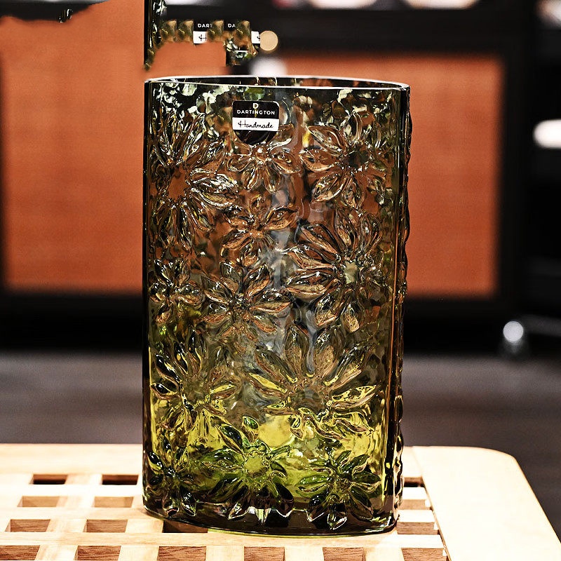 Imported Crystal Glass Vase European-Style Handcrafted High-End