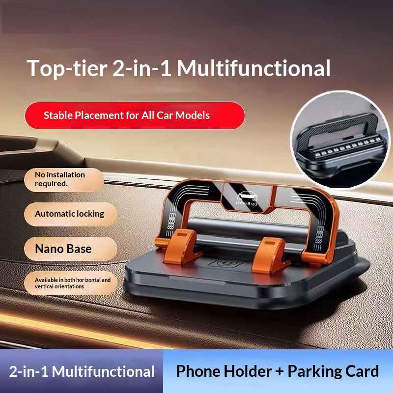 Support téléphone voiture avec carte de stationnement pivotant 360° 9