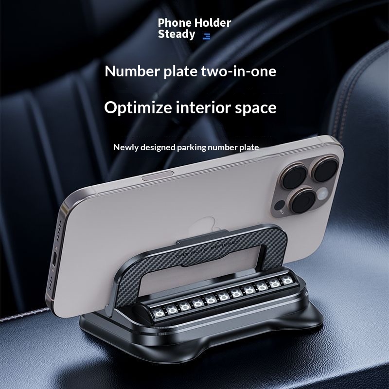 Support téléphone voiture avec carte de stationnement pivotant 360° 1