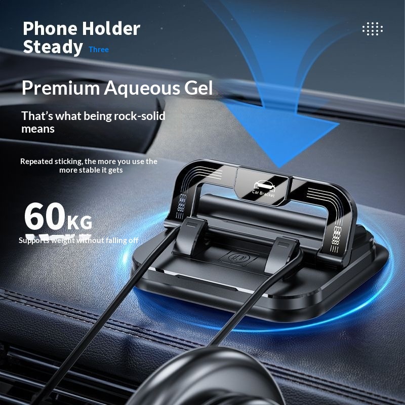 Support téléphone voiture avec carte de stationnement pivotant 360° 5