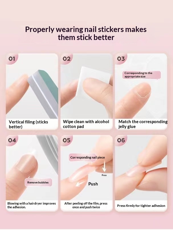 Wearable Nail Stickers For Girlsremovable Design