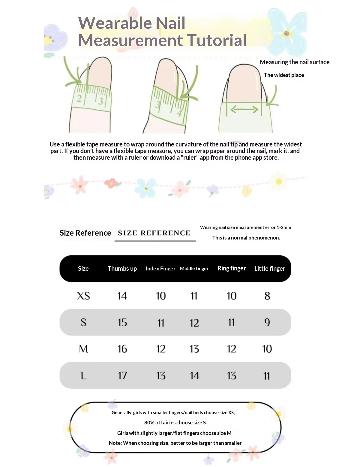 Wearable Nail Stickers For Girlsremovable Design