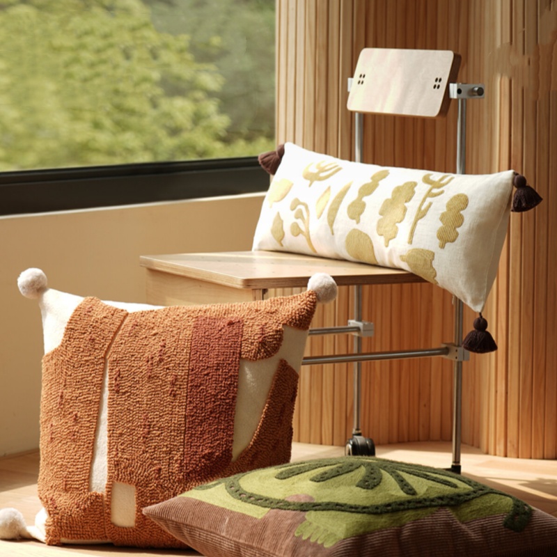 Forest-style High-end Bedroom Lumbar Pillow