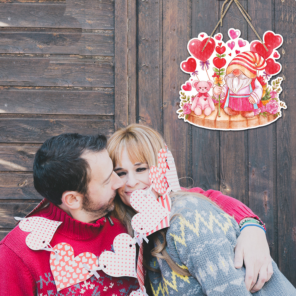 Valentines Day Pink Door Hanging Ornament For Party Scene Decor And Decorations