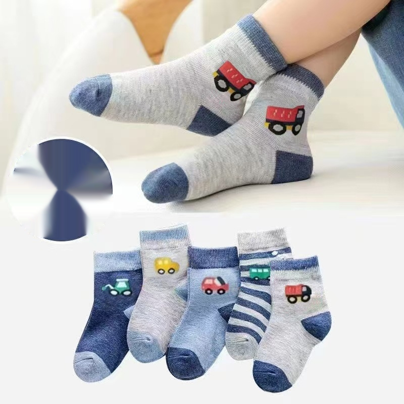 Combed Cotton Cartoon Dinosaur Baby Socks Student Socks