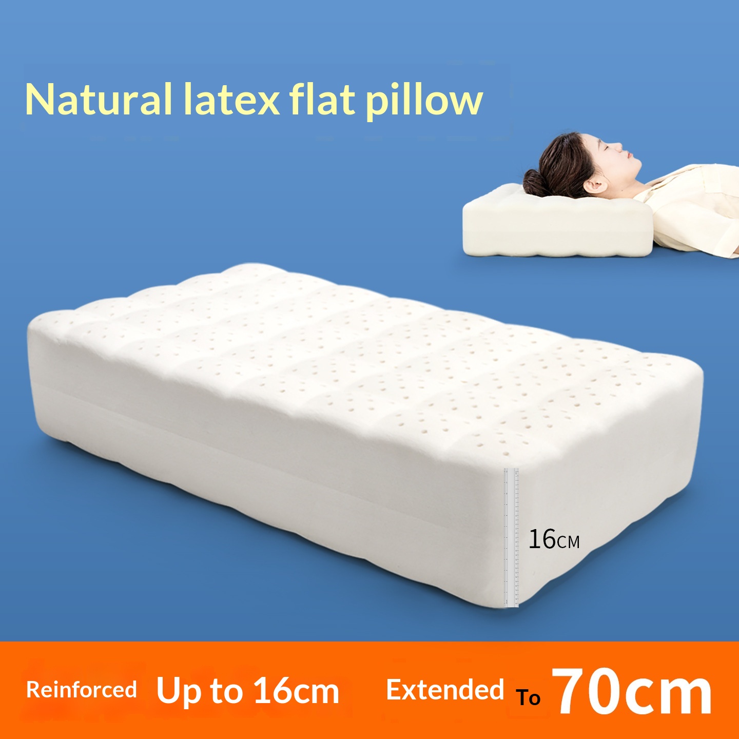 Extra-Height Latex Pillow For Single Use