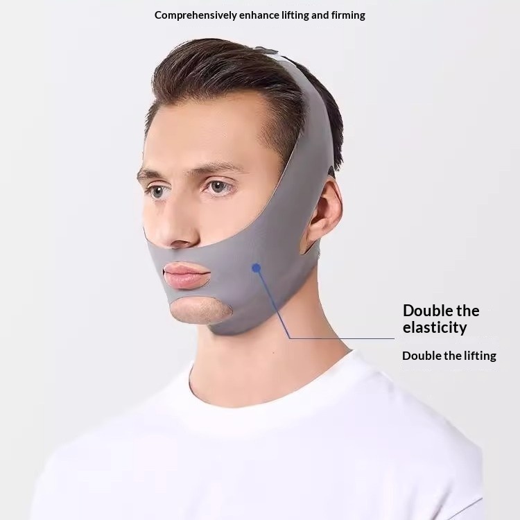 Mens Bandage For A V-shaped Face, Lifting And Firming The Face While Reducing Nasolabial Folds And Double Chins