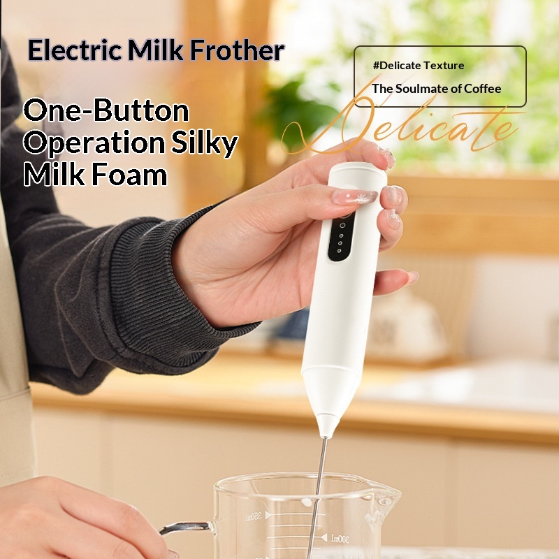 Electric Milk Frother Household Handheld Egg Beater