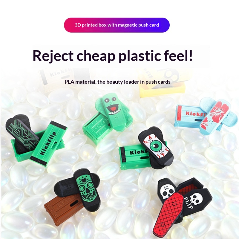 3D-printed Puzzle Magnetic Leisure Stress-relief Toy Card-pushing Fidget Spinner