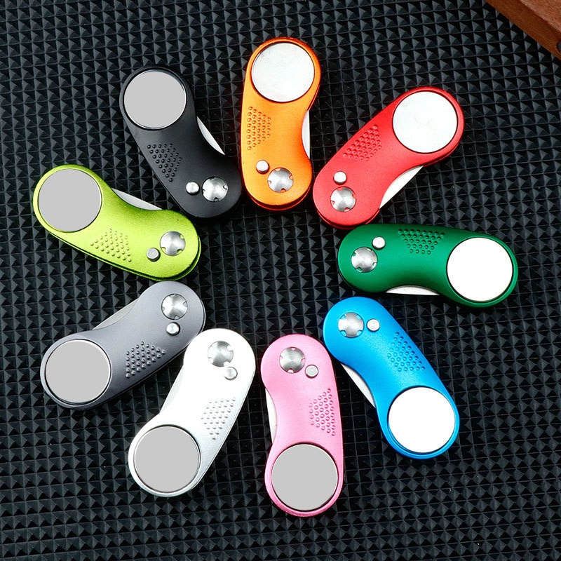 Folding Metal Aluminum-handle Spring Golf Ball Fork