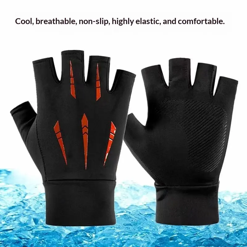 Summer Outdoor Sports Half-finger Gloves Made From