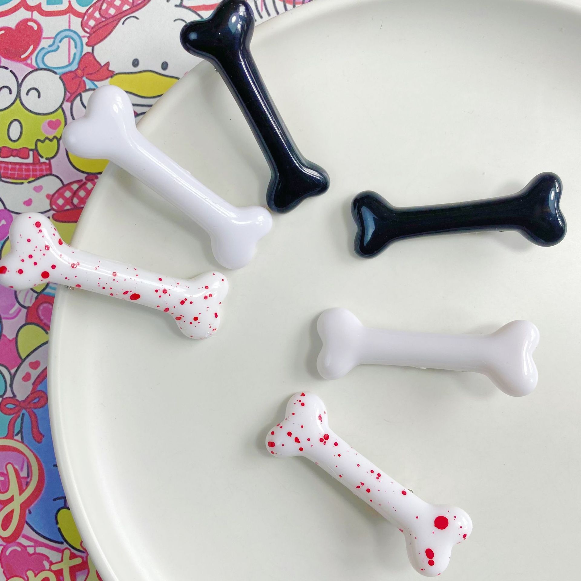 Womens Cute Artificial Bone Hair Clip