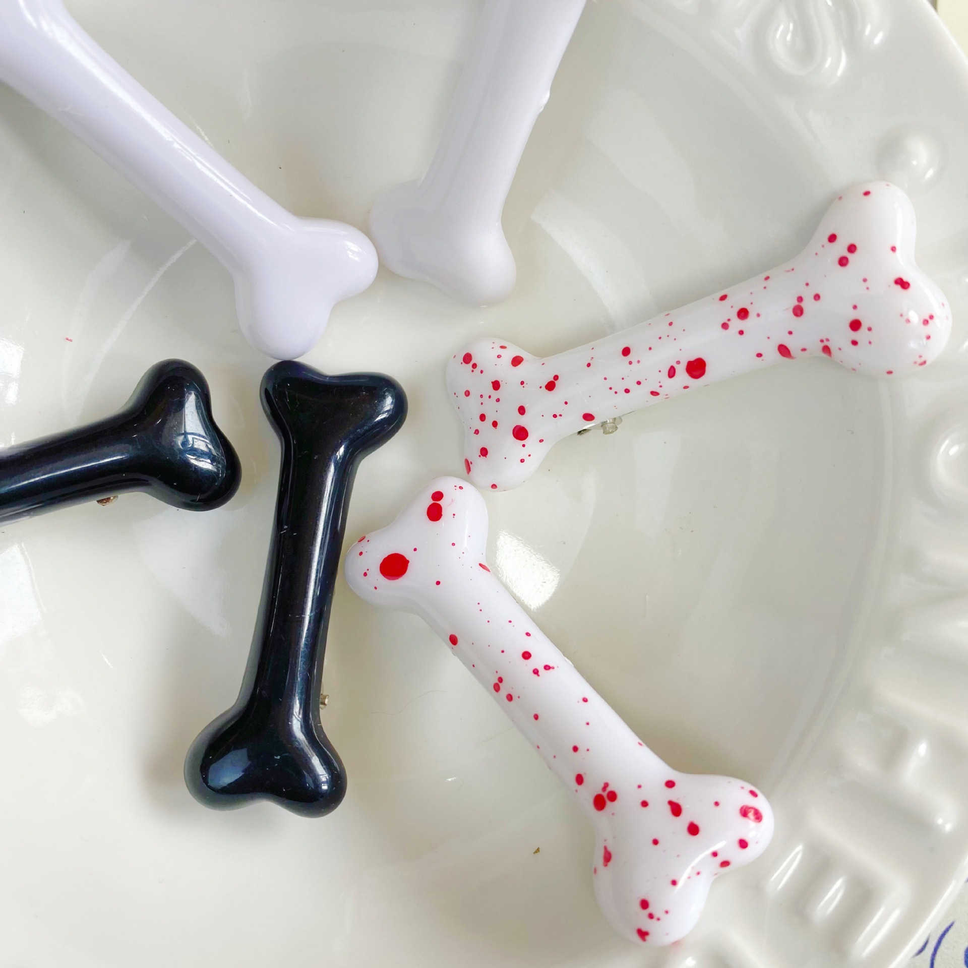 Womens Cute Artificial Bone Hair Clip