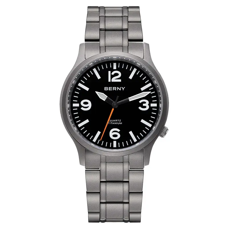 Bernie Mens Waterproof Highly Luminous Titanium Alloy Quartz Watch