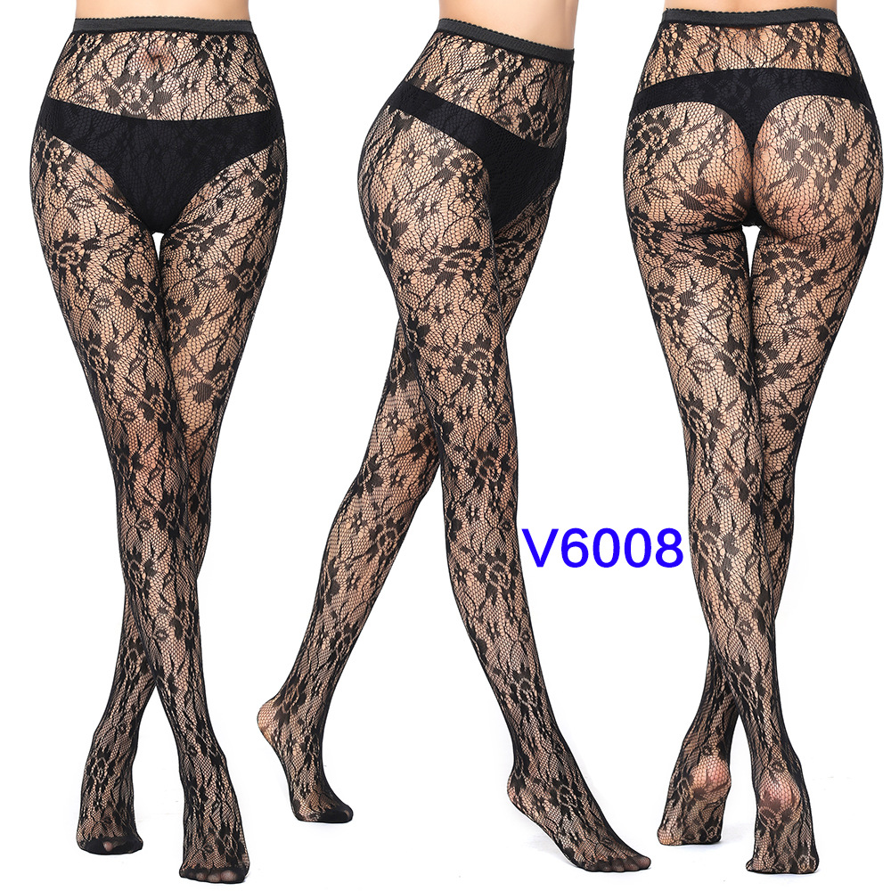 High-elasticity European And American Jacquard Fishnet Stockingssexy