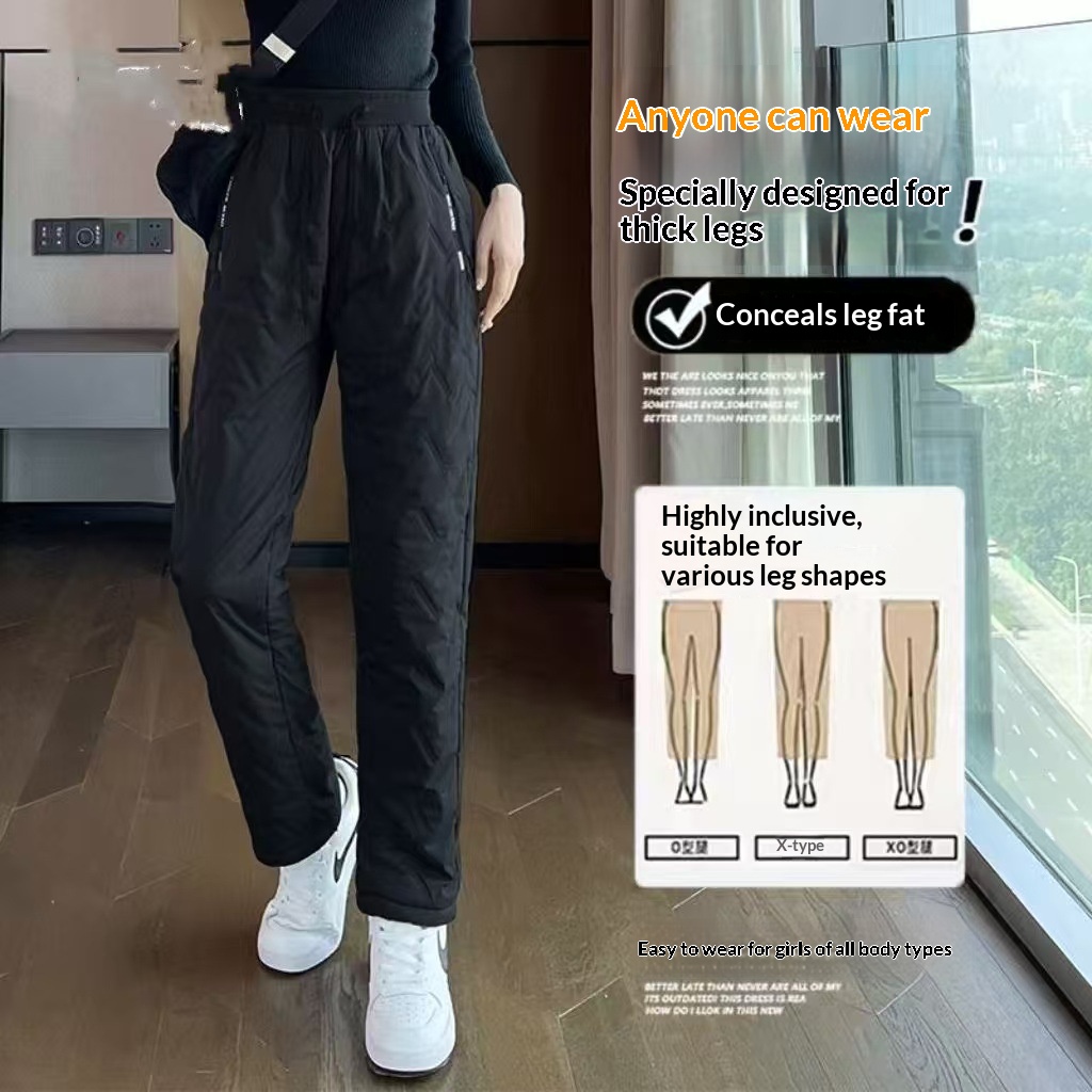 Womens Three-layer Thickened Snow Pants For Stylish Outdoor Wear