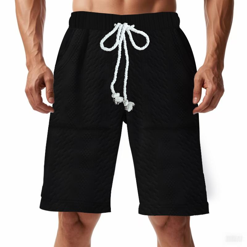 Mens Casual, Loose-fitting Knitted Jacquard Shorts