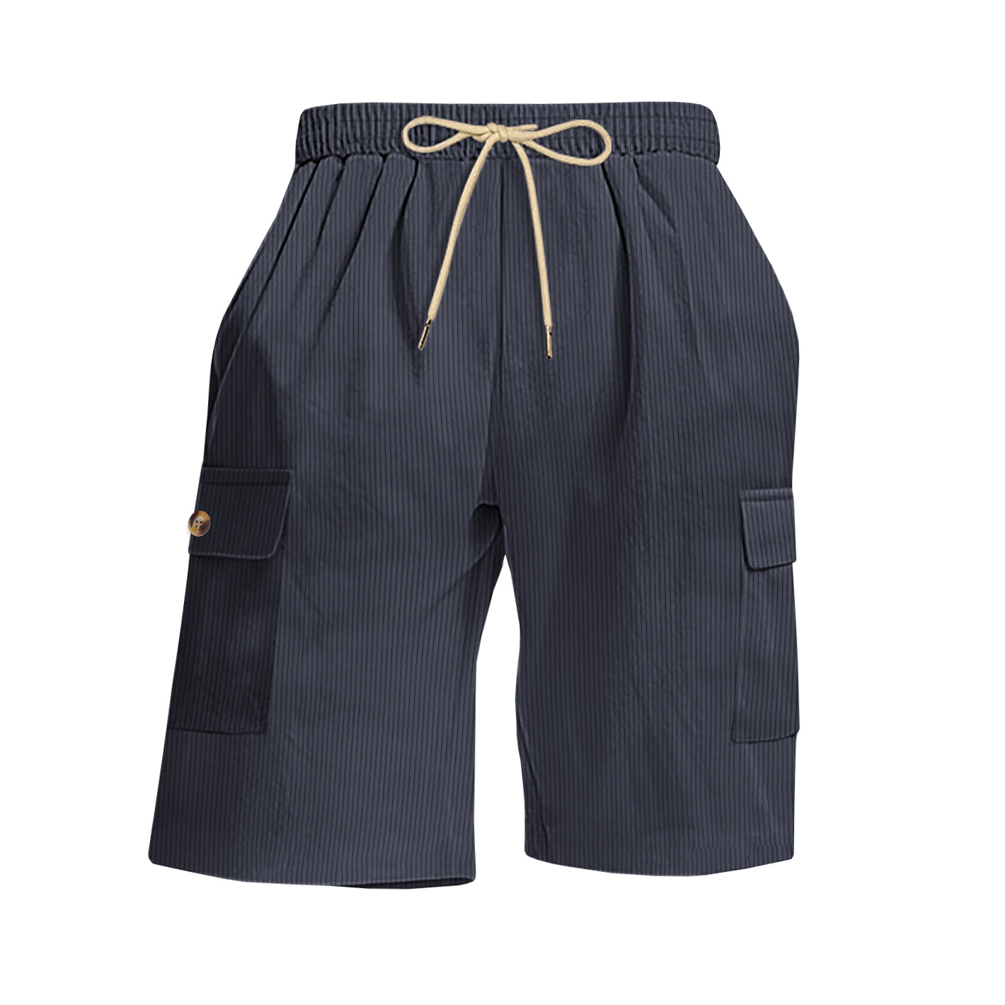Mens Corduroy Multi-Pocket Shorts For Sports