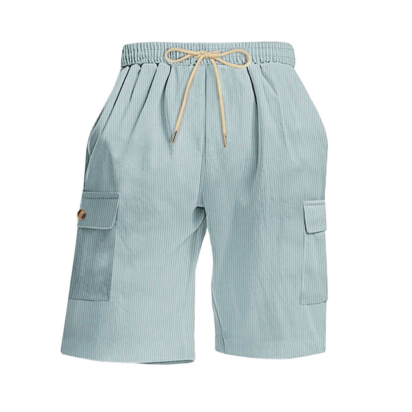 Mens Corduroy Multi-Pocket Shorts For Sports