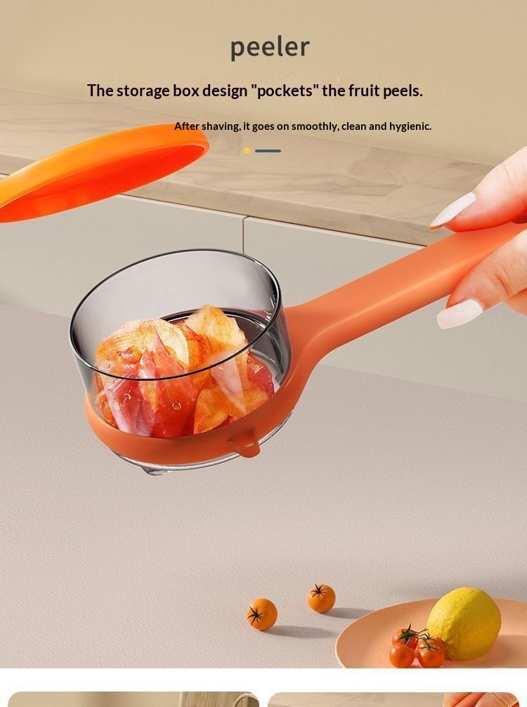 Peeler being used to peel a potato