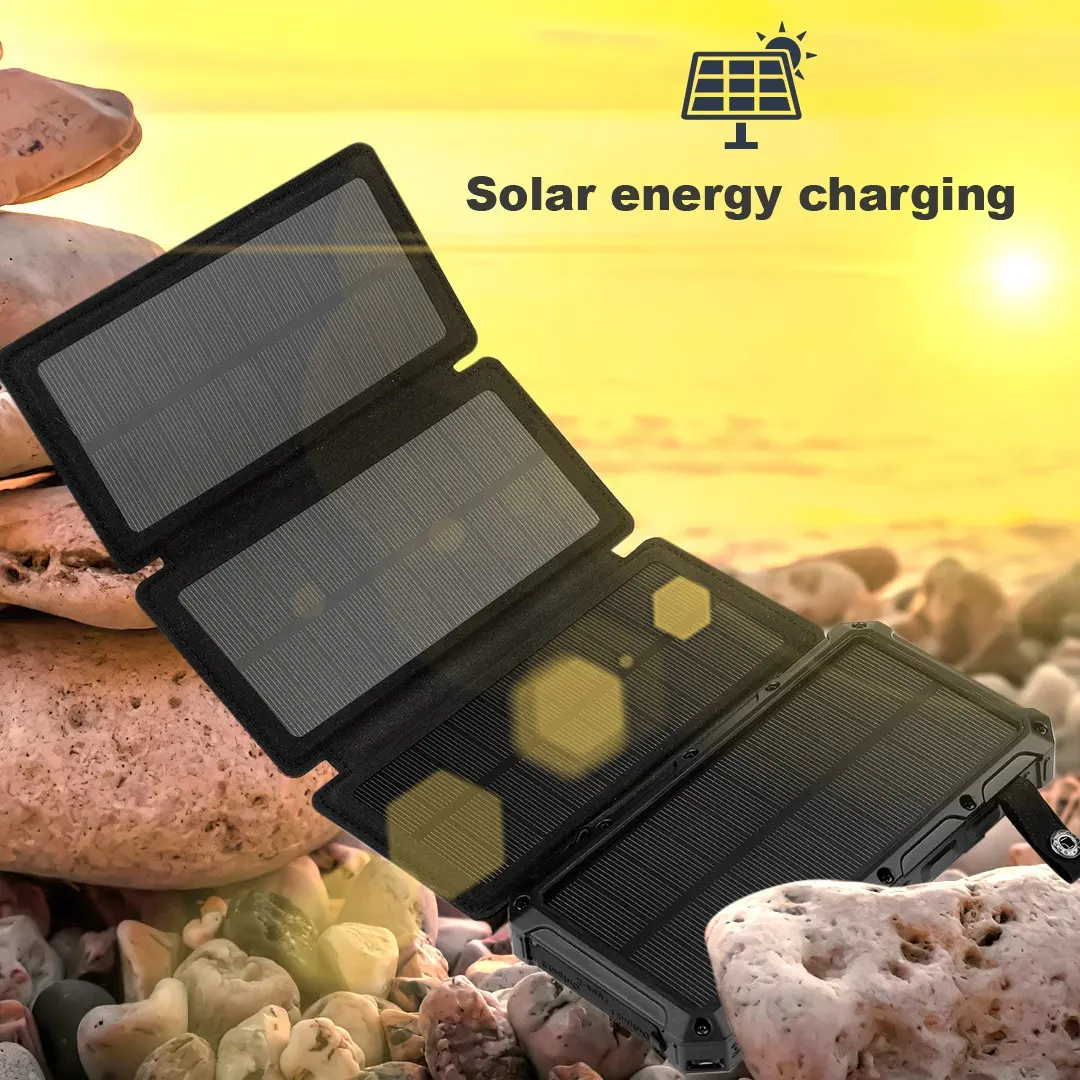 20, 000mAh Foldable Solar-Powered Power Bank
