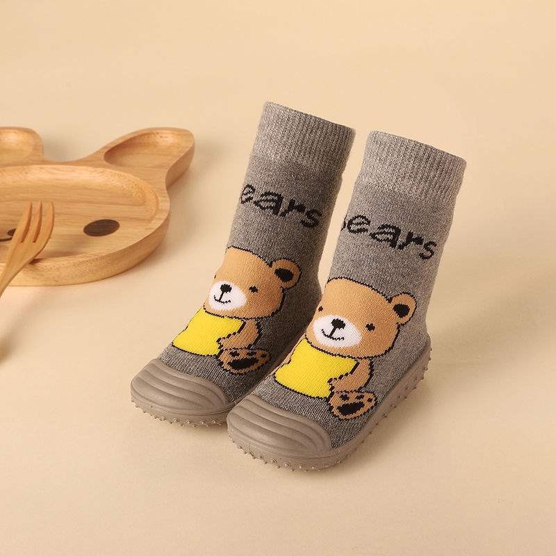 Thickened Non-slip Waterproof Floor Socks With Rubber Soles For Babies