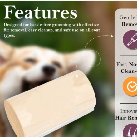 Portable Wooden Pet Hair Comb